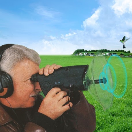 Microphone Directionnel 8X - Parabolique Télescopique Pour Écoute Oiseaux Jusqu'à 200m